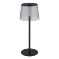 Globo - Lampe de table tactile d'extérieur à intensité variable LED/1,8W/5V IP44 1800 mAh noir/smoky