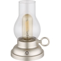 Globo - Lampe de table tactile rechargeable et à intensité variable LED/1W/3,7V 1200 mAh chrome mat