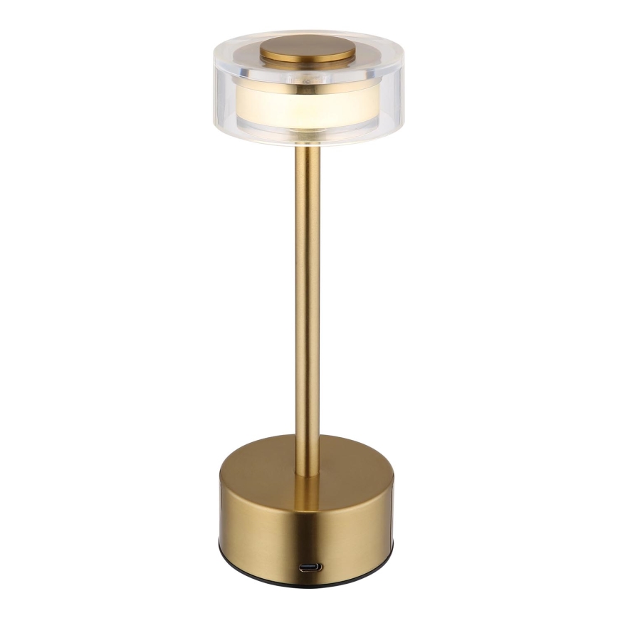 Globo - Lampe de table tactile rechargeable et à intensité variable LED/2,5W/3,7V 2700/4000/6500K 1800mAh laiton