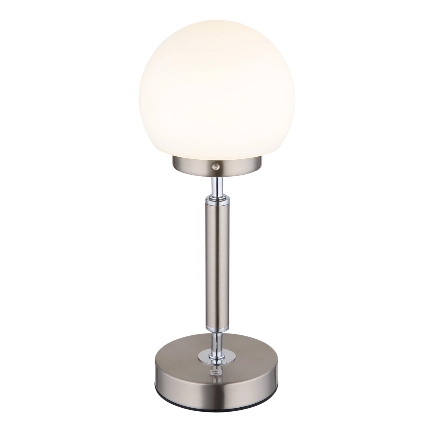 Globo - Lampe de table tactile rechargeable et à intensité variable LED/2,5W/5V 1800mAh 2700/4000/6500K chrome mat
