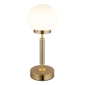 Globo - Lampe de table tactile rechargeable et à intensité variable LED/2,5W/5V 1800mAh 2700/4000/6500K laiton