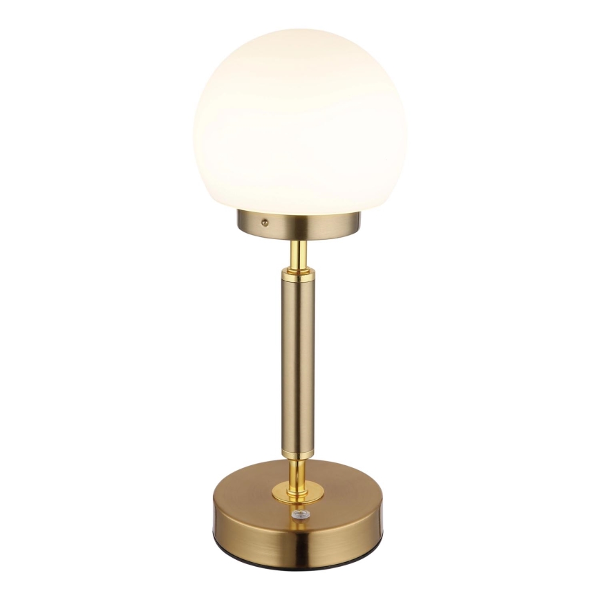 Globo - Lampe de table tactile rechargeable et à intensité variable LED/2,5W/5V 1800mAh 2700/4000/6500K laiton