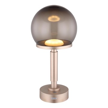 Globo - Lampe de table tactile rechargeable et à intensité variable LED/2,5W/5V 1800mAh 2700/4000/6500K Rose doré