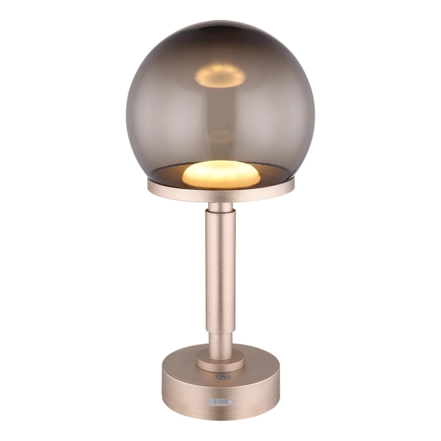 Globo - Lampe de table tactile rechargeable et à intensité variable LED/2,5W/5V 1800mAh 2700/4000/6500K Rose doré