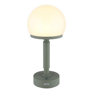 Globo - Lampe de table tactile rechargeable et à intensité variable LED/2,5W/5V 1800mAh 2800K vert