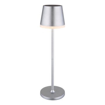 Globo - Lampe solaire LED/0,6W/3V 3000K IP44 chrome mat