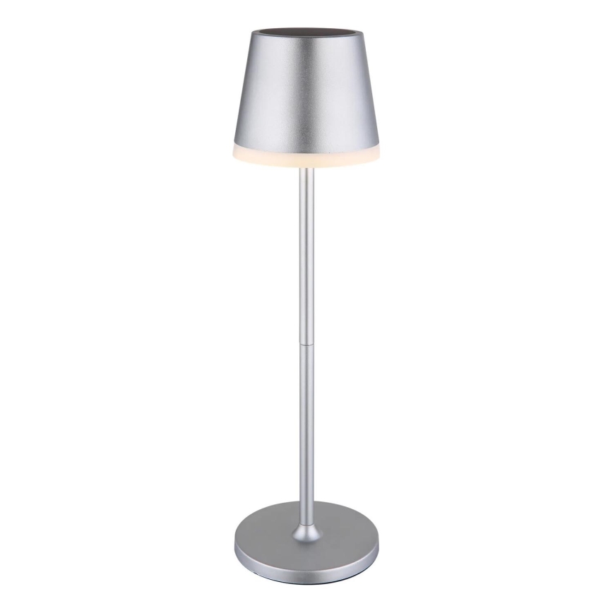 Globo - Lampe solaire LED/0,6W/3V 3000K IP44 chrome mat