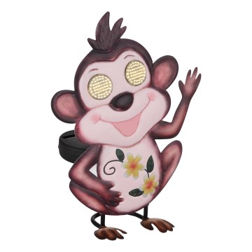 Globo - Lampe solaire LED (104 LEDs), 3 V, IP44, 300 mAh — motif singe