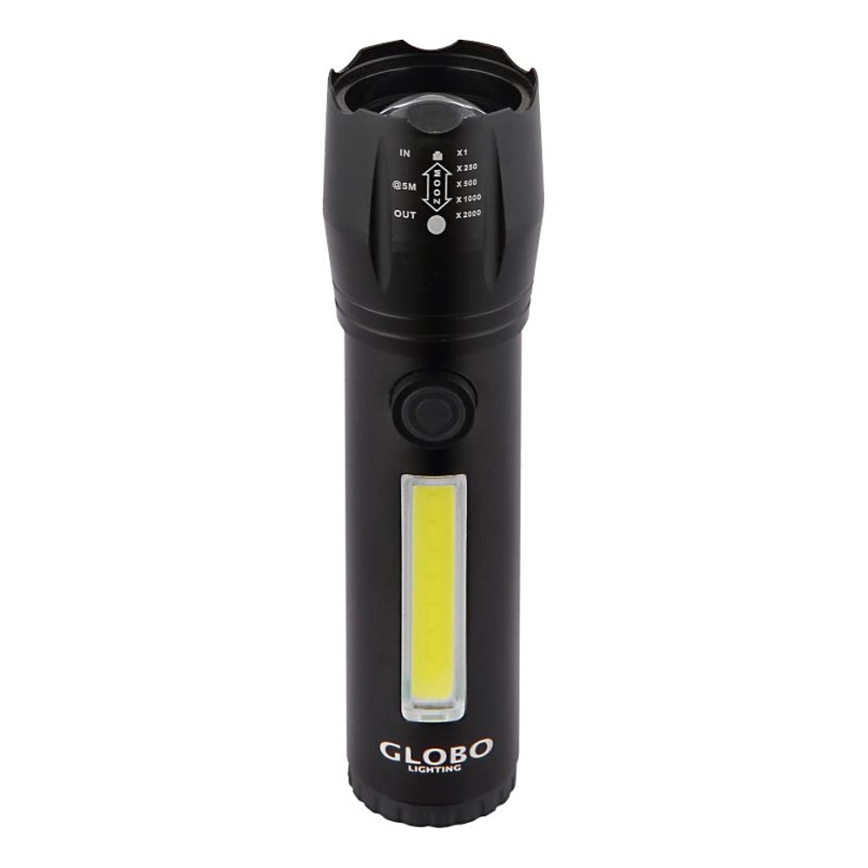Globo - Lampe torche rechargeable LED/3W/5V + COB/3W 5500K 1200 mAh