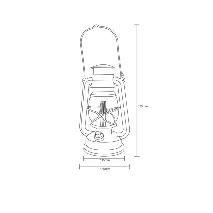 Globo - Lanterne décorative LED/0,5W/3xAA