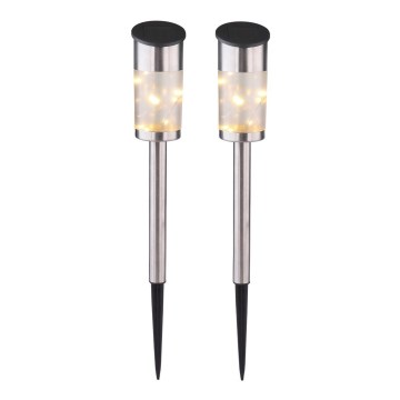 Globo - LOT 2x Lampe solaire 10xLED/0,06W/1,2V IP44