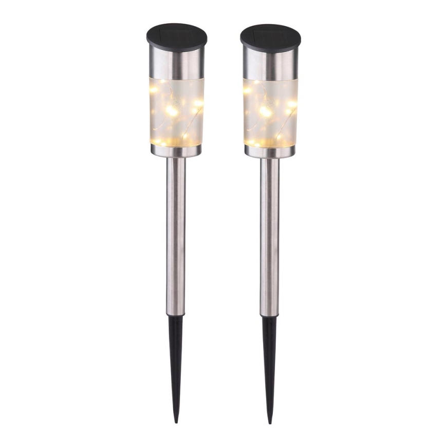 Globo - LOT 2x Lampe solaire 10xLED/0,06W/1,2V IP44
