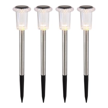 Globo - LOT 4x Éclairage solaire LED/0,06W/1,2V IP44