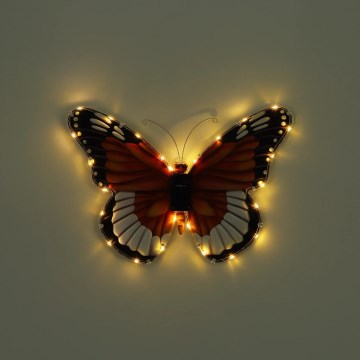 Globo - Luminaire solaire LED 3V IP44 200 mAh motif papillon