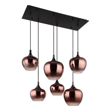 Globo - Lustre sur câble 6xE27/40W/230V cuivré
