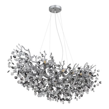 Globo - Lustre suspendu sur câbles 10xE14/40W/230V argenté