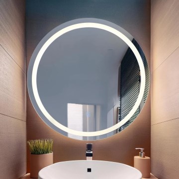 Globo - Miroir à intensité variable avec rétro-éclairage LED/10W/230V 4000K d. 55 cm