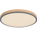 Globo - Plafonnier à intensité variable LED/40W/230V 2700-6500K d. 60 cm + télécommande marron/gris