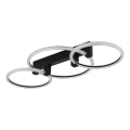 Globo - Plafonnier LED, 40 W, 230 V, 3000 K, 76 x 38 cm, noir