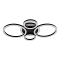 Globo - Plafonnier LED 40W/230V 2700/4500/6500K Ø 35,5x53 cm noir