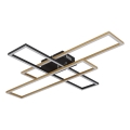 Globo - Plafonnier LED/40W/230V 3000K 60x80 cm noir/doré