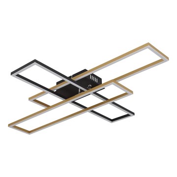 Globo - Plafonnier LED/40W/230V 3000K 60x80 cm noir/doré