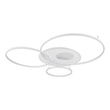 Globo - Plafonnier LED dimmable 70 W / 230 V, 2700–6500 K, 105 x 26,5 cm, blanc + télécommande