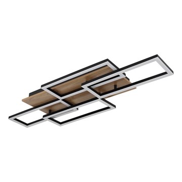 Globo - Plafonnier LED dimmable LED/40W/230V 2700-6500K 32,5 x 87,5 cm marron/noir + télécommande