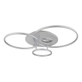 Globo - Plafonnier LED dimmable LED/54W/230V 2700-6000K 90x70 cm argenté + télécommande
