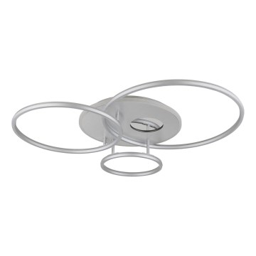 Globo - Plafonnier LED dimmable LED/54W/230V 2700-6500K 90x70 cm argenté + télécommande