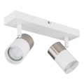 Globo - Spot 2xGU10/25W/230V blanc/chrome mat