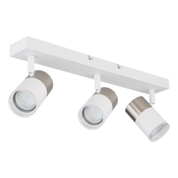 Globo - Spot 3xGU10/25W/230V blanc/chrome mat