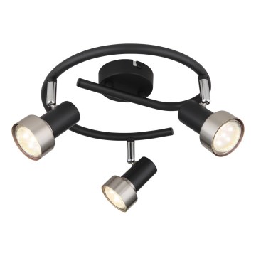 Globo - Spot  3xGU10/25W/230V noir/argent