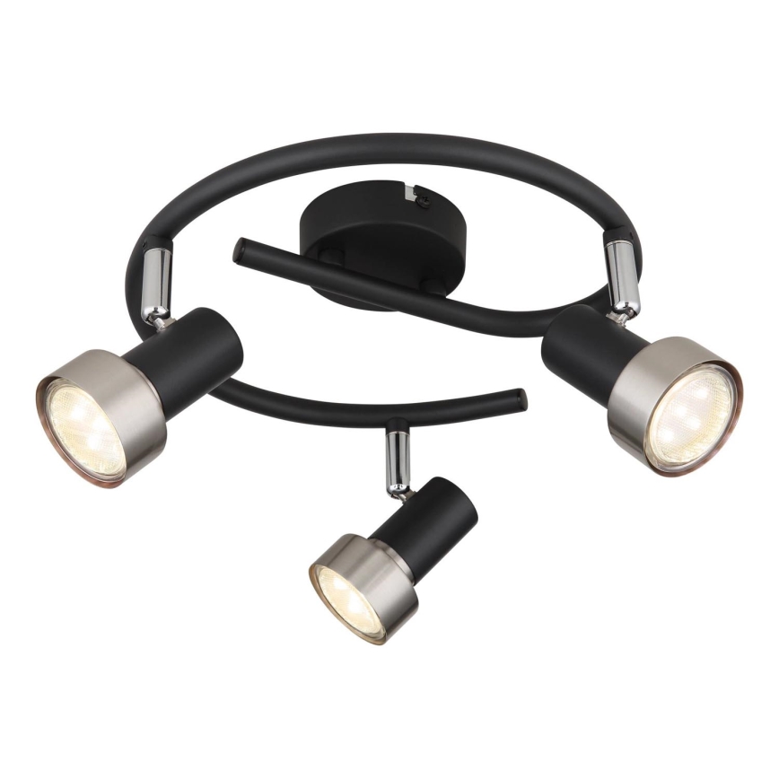 Globo - Spot  3xGU10/25W/230V noir/argent