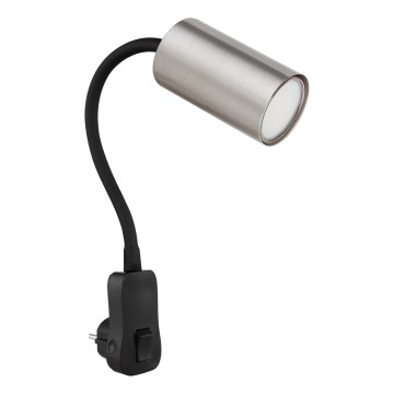 Globo - Spot mural à brancher 1 x GU10, 35 W, 230 V, finition chrome mat