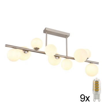 Globo - Suspension-barre LED 9xG9/3W/230V chrome mat