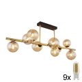 Globo - Suspension-barre LED 9xG9/3W/230V laiton