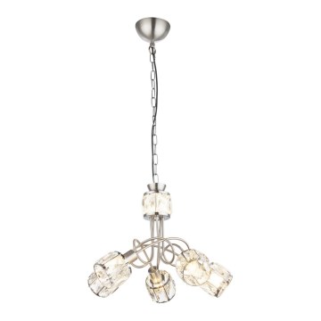 Globo - Suspension chaîne LED 5xE14/40W/230V + LED/5W