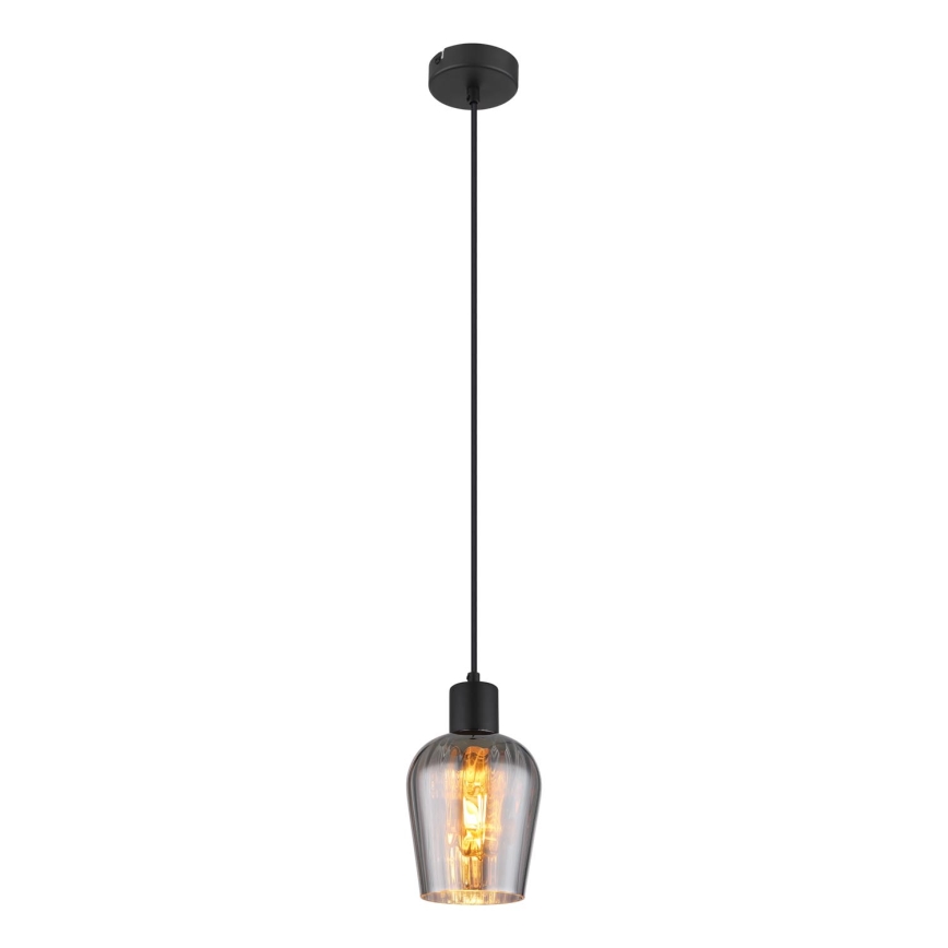 Globo - Suspension filaire 1xE27/40W/230V d. 13,5 cm noir