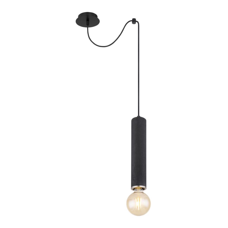 Globo - Suspension filaire 1xE27/60W/230V bois noir