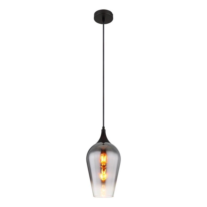 Globo - Suspension filaire 1xE27/60W/230V d. 18 cm noir