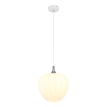 Globo - Suspension filaire 1xE27/60W/230V d. 29 cm blanc