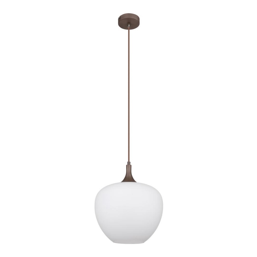 Globo - Suspension filaire 1xE27/60W/230V d. 29 cm blanc/marron