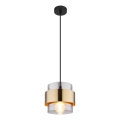 Globo - Suspension filaire 1xE27/60W/230V noire/laiton