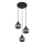 Globo - Suspension filaire 3xE27/25W/230V d. 36 cm cuivre/vert/bleu