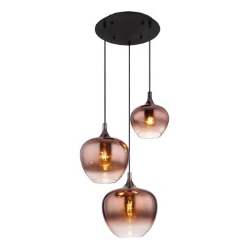 Globo - Suspension filaire 3xE27/40W/230V cuivre