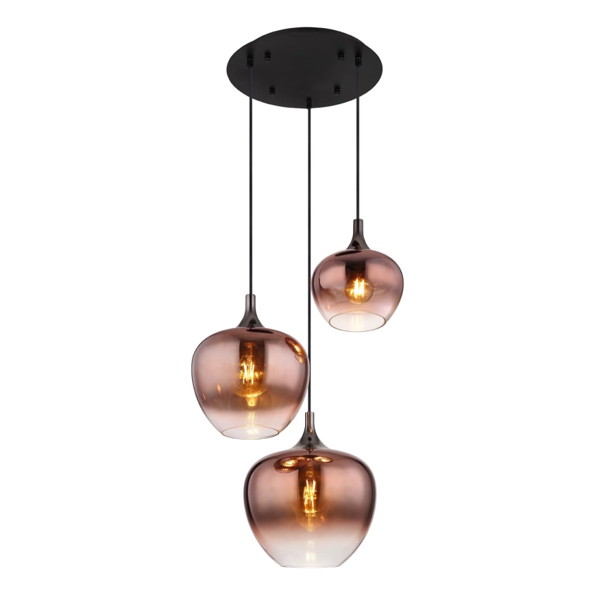 Globo - Suspension filaire 3xE27/40W/230V cuivre