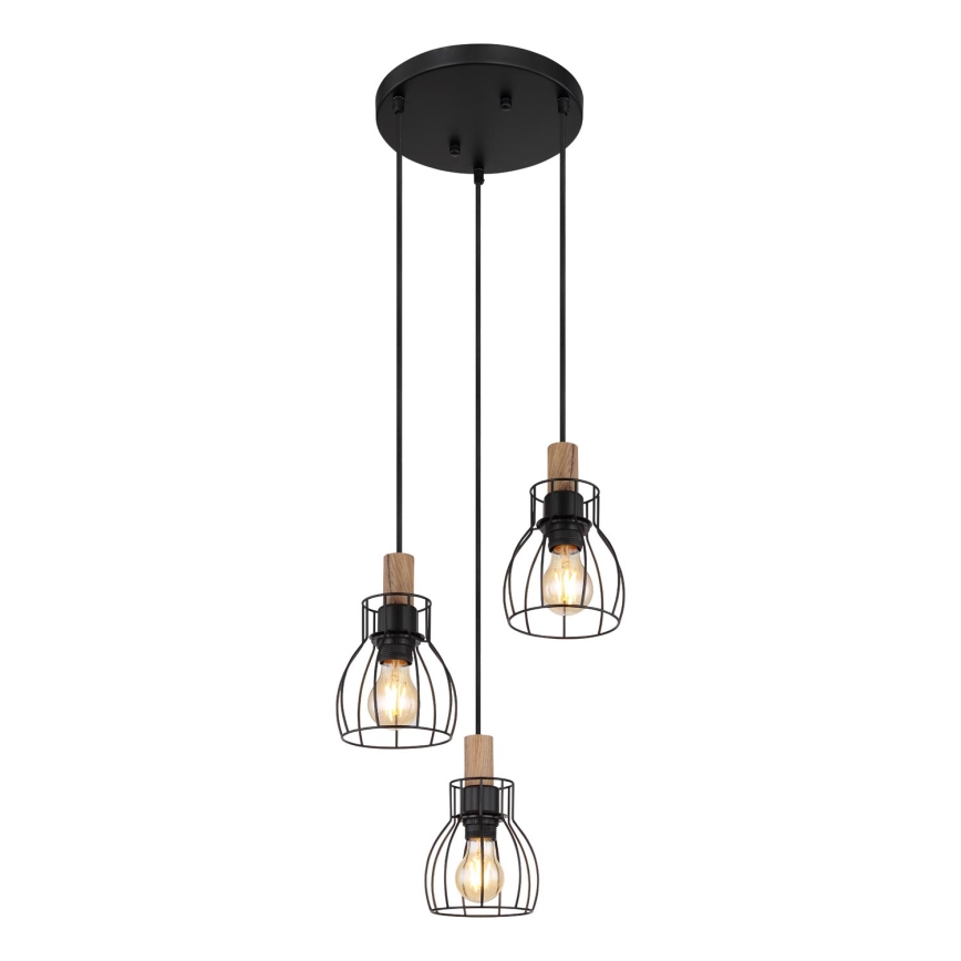Globo - Suspension filaire 3xE27/40W/230V