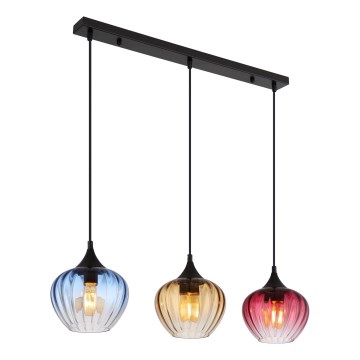 Globo - Suspension filaire 3xE27/60W/230V