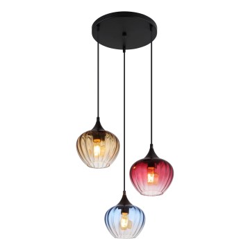Globo - Suspension filaire 3xE27/60W/230V